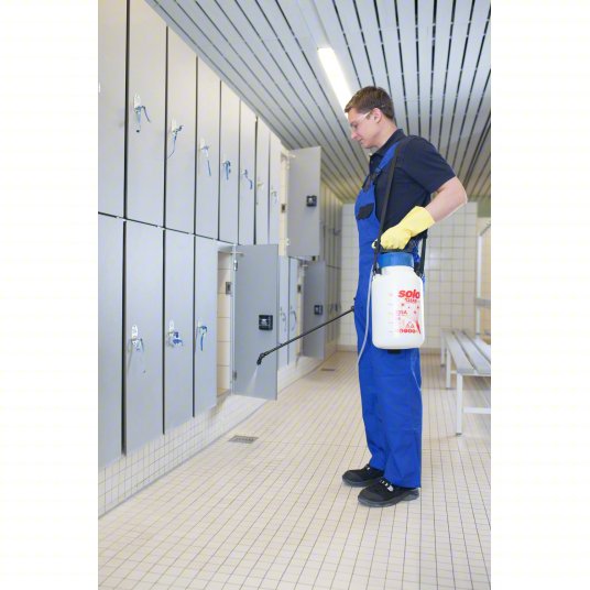 Handheld Sprayer: Spot, 1 1/2 gal Tank, Poly Tank, 20 ft Max Spray Distance, 45 psi, 10-20 ft