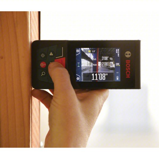 Laser Distance Meter: Inch, 400 ft, ± 0.0625 in, 3V, Bluetooth, Digital, Batteries Included