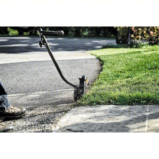 Battery-Powered Lawn Edger Kit: 2 1/2 in Cutting Dp, 35 in, Straight, Attachment Capable
