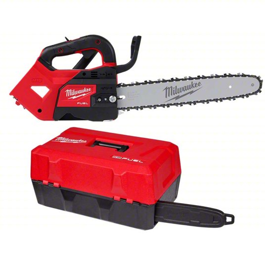 Chainsaw and Case: 14 in Bar Lg, Top Handle, Auto Chain Oiler, 18 V, Includes: Tool Only