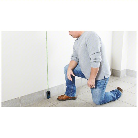 Laser Distance Meter: Inch, 6 in – 165 ft, ± 0.0625 in, AA, Rubber, Digital, Green, SAE