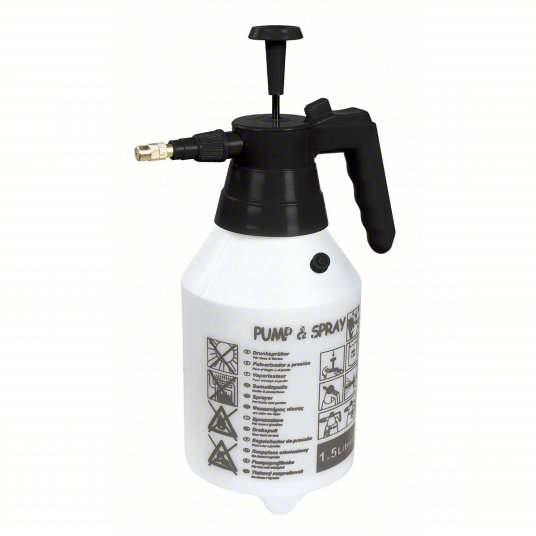 Handheld Sprayer: 3/8 gal Tank, Poly Tank, 9 4/5 ft Max Spray Distance, 35 psi