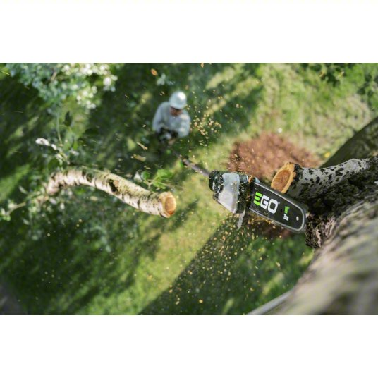 Battery-Powered Pole Saw: 10 in Blade Lg, 1 1/16 ft to 12 1/2 ft Reach, 56 V, Battery-Powered