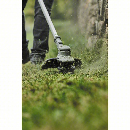 Battery-Powered String Trimmer Kit: 14 in Cutting Wd, Straight Shaft, 38 in Shaft Lg, 5.0 Ah