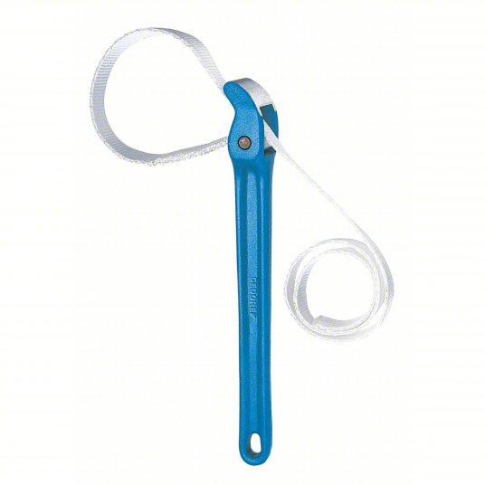 Strap Wrench For 8 in Outside Dia, 12 in Handle Lg, 1 in Strap Wd, 8 33/50 in Strap Lg