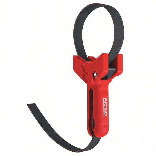 Plastic Strap Wrench For 8 in Outside Dia, 5 in Handle Lg, 1 3/4 in Strap Wd, 31 in Strap Lg