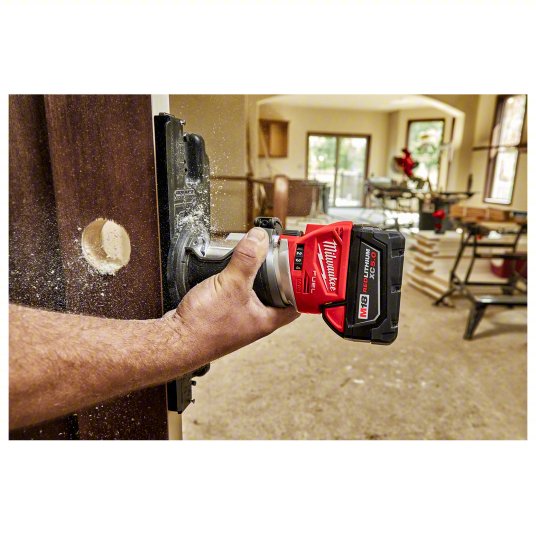 Cordless Compact Router: M18, Bare Tool, Fixed Base, 1.25 hp, 31,000 RPM, 1/4 in Collet