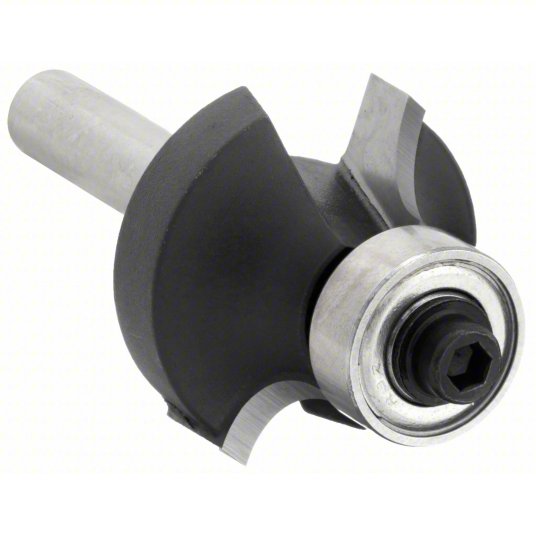 Roundover Cut Profile Router Bit: Fractional Inch, Carbide Tipped, 3/4 in Cutter Dia.