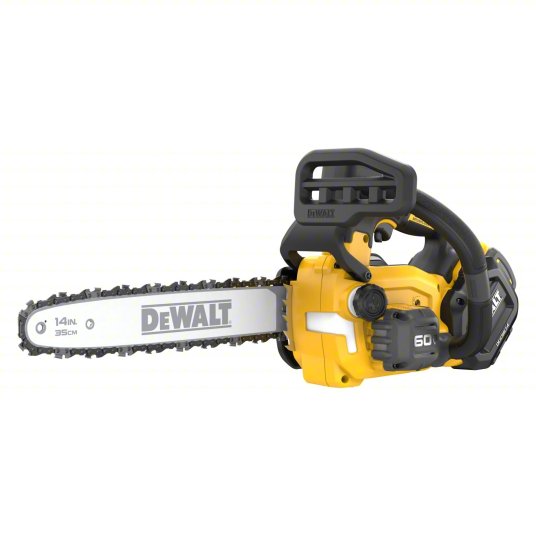 Battery-Powered Chainsaw Kit: 14 in Bar Lg, Top Handle, Auto Chain Oiler, 60 V