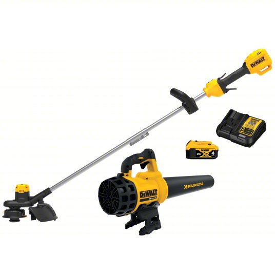 Battery-Powered Combination Kit: 20V MAX, Blower and Trimmer, 90 mph Blower Max Air Speed