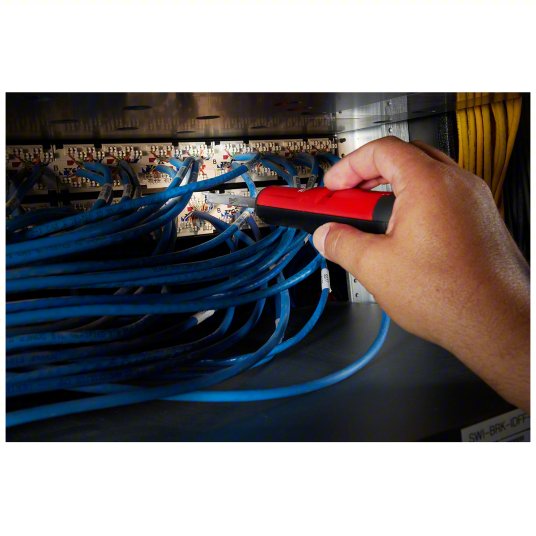 Punch Down Tool: 110 Blade, AA Battery, Includes 110 Blade/AA Batteries/Punchdown Tool