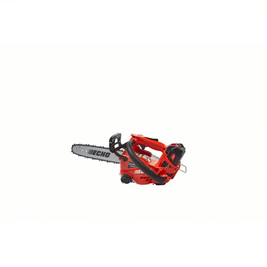 Battery-Powered Chainsaw: 12 in Bar Lg, Top Handle, Adj Chain Oiler, 50.4 V, 25.4 cc