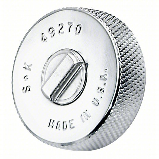 Thumbwheel Ratchet Round, Not Reversible, 1 1/2 in Overall Lg, Chrome