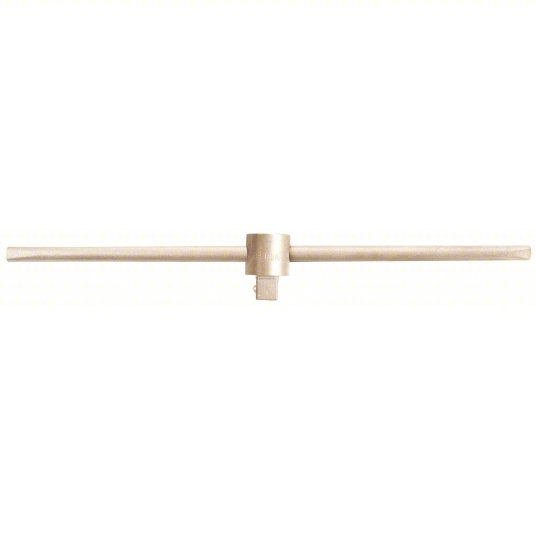 Sliding Bar: 1/4 in Drive, 4 1/2 in Lg, Smooth Grip, Aluminum Bronze, Unfinished