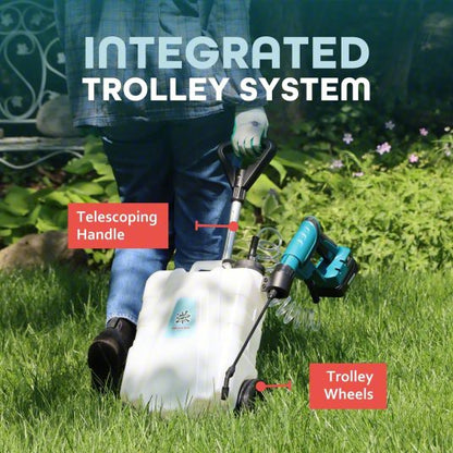 Cart Sprayer: Spot, 4 gal Tank, Poly Tank, 15 ft Max Spray Distance, 44 psi, Adj Nozzle