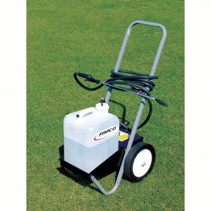 Cordless Cart Sprayer: Spot, 5 gal Tank, Poly Tank, 25 ft Max Spray Distance, 60 psi, 21-30 ft