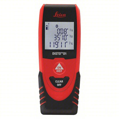 Laser Distance Meter: Area Measurement, Inch/Metric, 1/4 m – 40 m, 2 mm, AAA, Bluetooth
