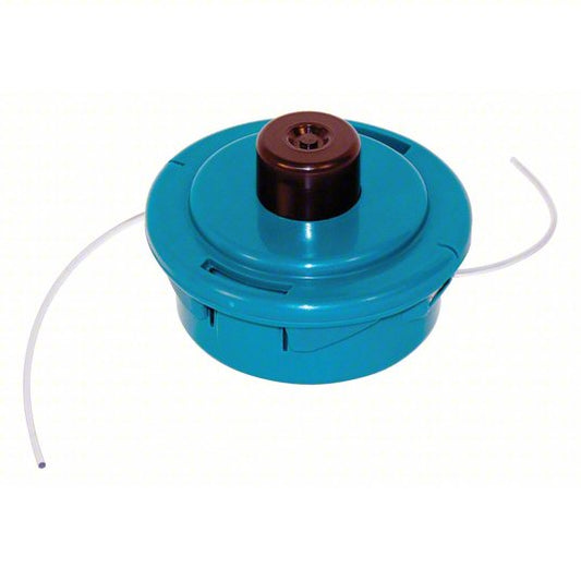 String Trimmer Head: Nylon, 0.095 in Dia, 4 1/2 in Overall Lg, Round, Teal, 50 ft or Less
