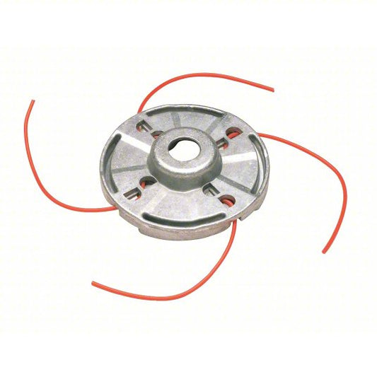 String Trimmer Head: Die-Cast Aluminum, 0.13 in Dia, Round, Gray, Compatible w/ SRM Std Torque