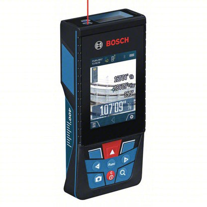 Laser Distance Meter: Inch, 400 ft, ± 0.0625 in, 3V, Bluetooth, Digital, Batteries Included