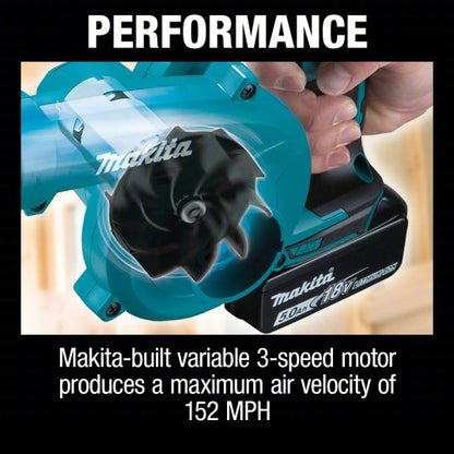 Battery-Powered Handheld Leaf Blower: LXT®, 113 cfm Max. Air Flow, 152 mph Max. Air Speed