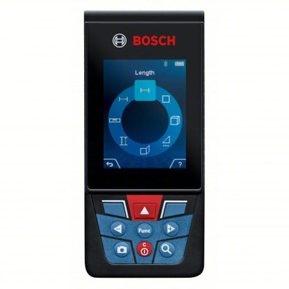Laser Distance Meter: Inch, 400 ft, ± 0.0625 in, 3V, Bluetooth, Digital, Batteries Included