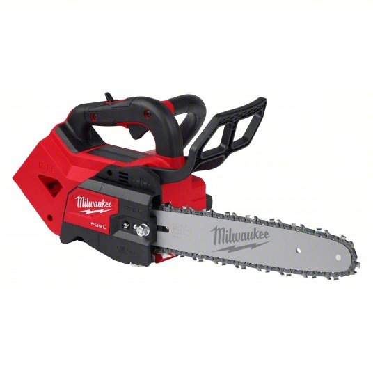 Battery-Powered Chainsaw: 12 in Bar Lg, Top Handle, Auto Chain Oiler, 18 V, 35 cc