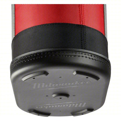 Bucket Bag: 8 1/4 in W x 10 3/8 in H x 14 5/8 in L, Black/Red, Nylon, 14 Pockets, Open Top