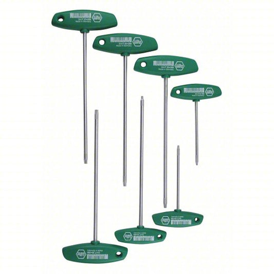 Short, 7 Pieces, T10/T15/T20/T25/T27/T30/T9 Tip Size, Std End, Box, Chrome, Torx