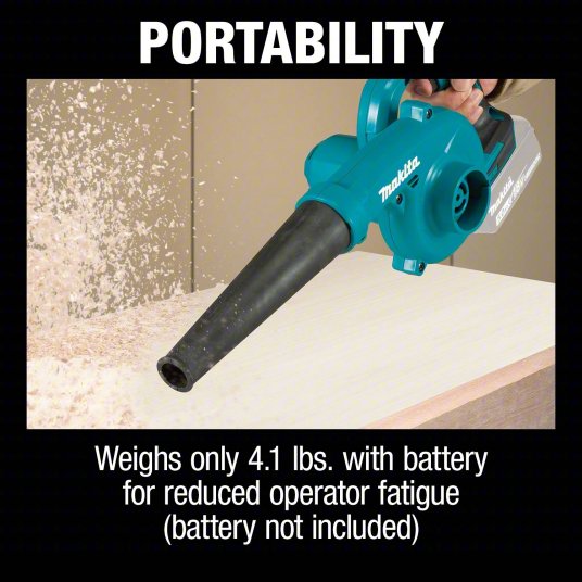 Battery-Powered Handheld Leaf Blower: LXT®, 113 cfm Max. Air Flow, 219 mph Max. Air Speed