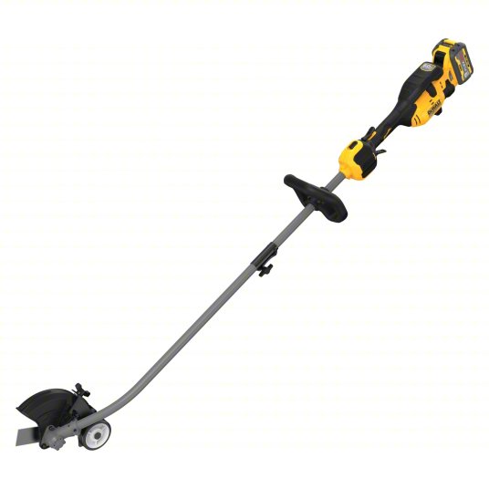 Battery-Powered Lawn Edger Kit: 2 1/2 in Cutting Dp, 35 in, Straight, Attachment Capable