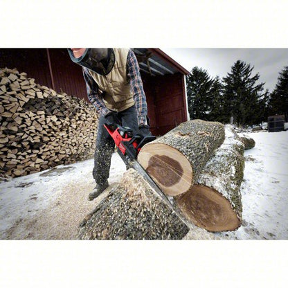 Battery-Powered Chainsaw: 14 in Bar Lg, Rear Handle, Auto Chain Oiler, 18 V, 40 cc