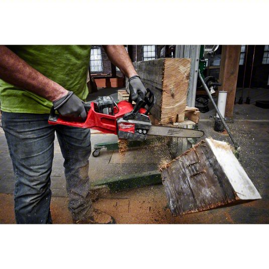 Battery-Powered Chainsaw: 14 in Bar Lg, Rear Handle, Auto Chain Oiler, 18 V, 40 cc