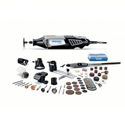 Rotary Tool Kit: 1.6 A Current, 35,000 RPM Max. Speed, Variable Speed, 1/8 in Collet Size