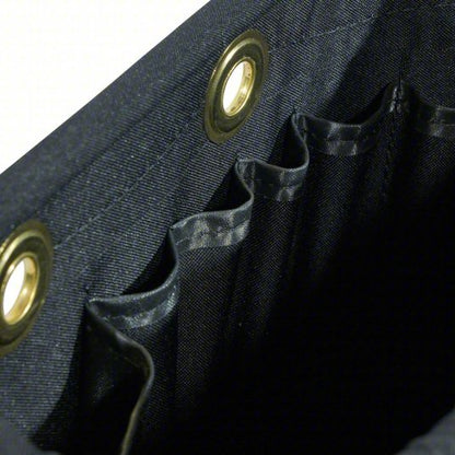 Bucket Bag: 14 in W x 10 in H, Orange, Plastic, 15 Pockets, Open Top