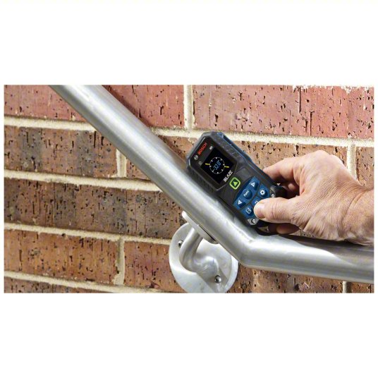 Laser Distance Meter: Inch, 6 in – 165 ft, ± 0.0625 in, 3V, Rubber, Bluetooth, Digital, SAE