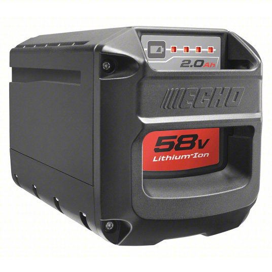 Battery: ECHO, 58V, Li-ion, 1 Batteries Included, 2 Ah, (1) Battery, All ECHO 58V Cordless Products