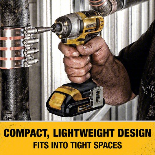 Cordless Tool Combination Kit: 2 Tools, Drill/Impact Driver, 20 V DC Volt, Battery Included