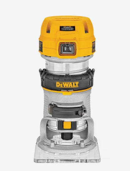 Router: Compact, Fixed Base, 1.25 hp, Variable Speed, 27,000 RPM, 1/4 in Collet, Palm Grip