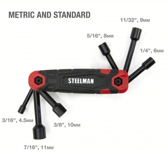 Metric/SAE, 3/8 in Bolt Clearance, 5/8 in Shank Lg