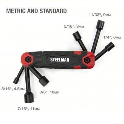 Metric/SAE, 3/8 in Bolt Clearance, 5/8 in Shank Lg