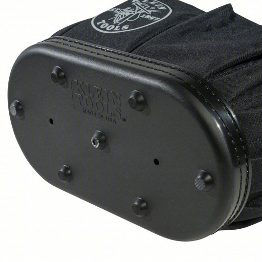 Bucket Bag: 14 in W x 10 in H, Orange, Plastic, 14 Pockets, Open Top