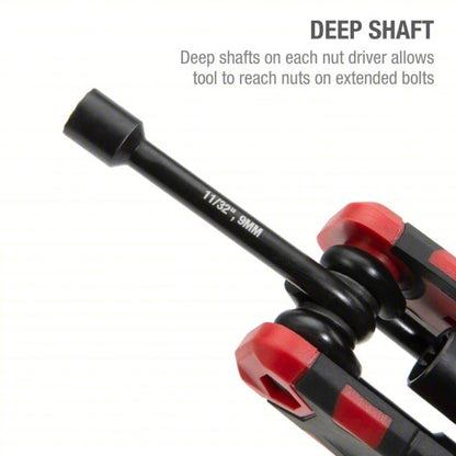 Metric/SAE, 3/8 in Bolt Clearance, 5/8 in Shank Lg