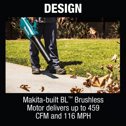 Battery-Powered Handheld Leaf Blower Kit: LXT®, 459 cfm Max. Air Flow, 116 mph Max. Air Speed