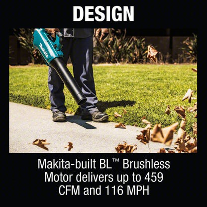 Battery-Powered Handheld Leaf Blower Kit: LXT®, 459 cfm Max. Air Flow, 116 mph Max. Air Speed
