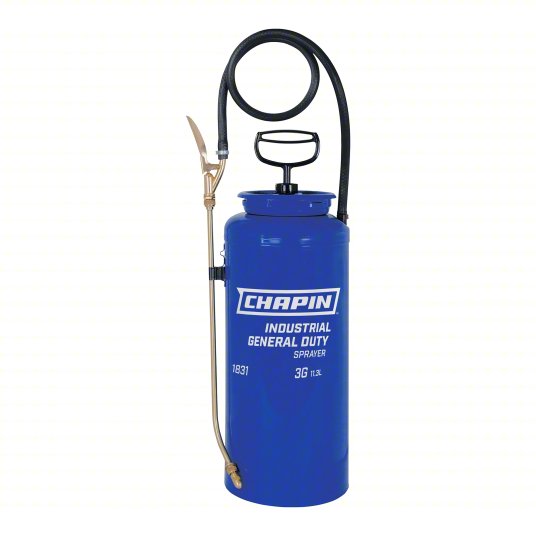 Handheld Sprayer: Spot, 3 gal Tank, Steel Tank, 25 ft Max Spray Distance, 60 psi, Adj Nozzle