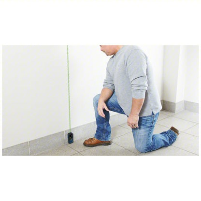 Laser Distance Meter: Inch, 6 in – 165 ft, ± 0.0625 in, AA, Rubber, Digital, Green, SAE