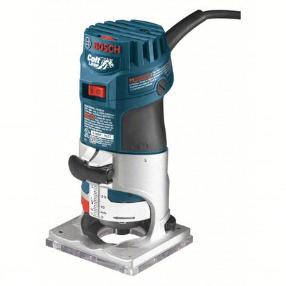 Router: Compact, Fixed Base, 1 hp, Variable Speed, 35,000 RPM, 1/4 in Collet, Palm Grip