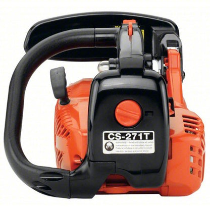 Gas-Powered Chainsaw: 12 in Bar Lg, Top Handle, Auto/Adj/Auto Chain Oiler, 1.7 hp Horsepower