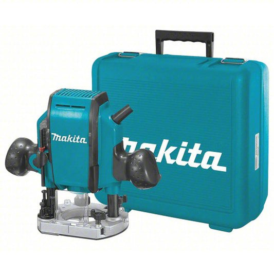 Router: Compact, Plunge Base, 1.25 hp, Fixed Speed, 27,000 RPM, 1/4 in Collet, Instant Start